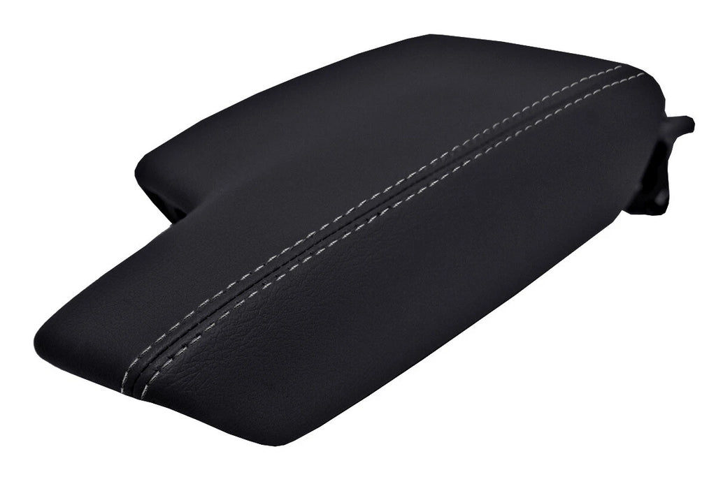 Leather Console Lid Armrest Cover for Subaru Impreza (2017–2020) Black Gray