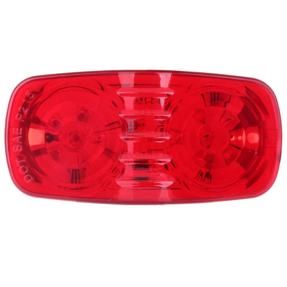 5x Amber 5x Red Double Bullseye 4" Trailer Side Marker Clearance Light