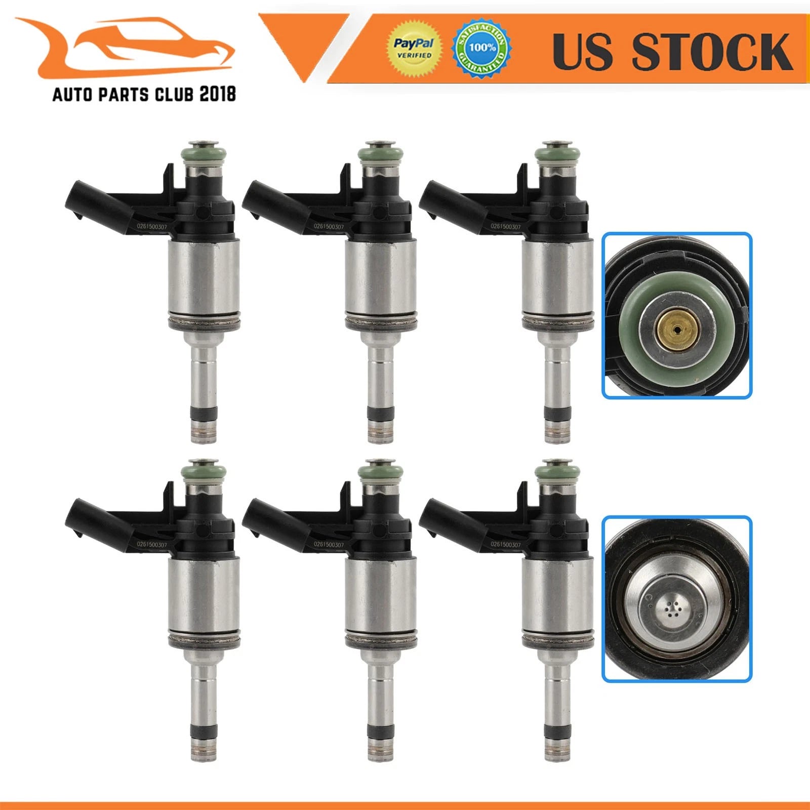 6pcs Fuel Injectors for Ford Expedition 3.5L (2018–2021) Ford F-150 3.3L (2018–2023)