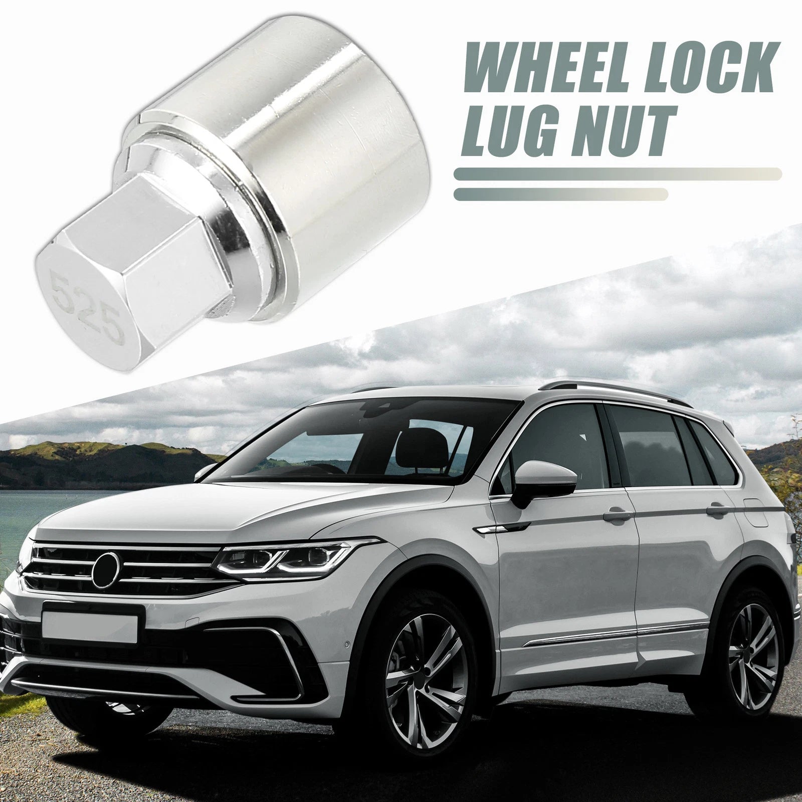 525 Wheel Lock Lug Nut Anti Theft Screw Removal Key for Volkswagen Scirocco (2009–2017)