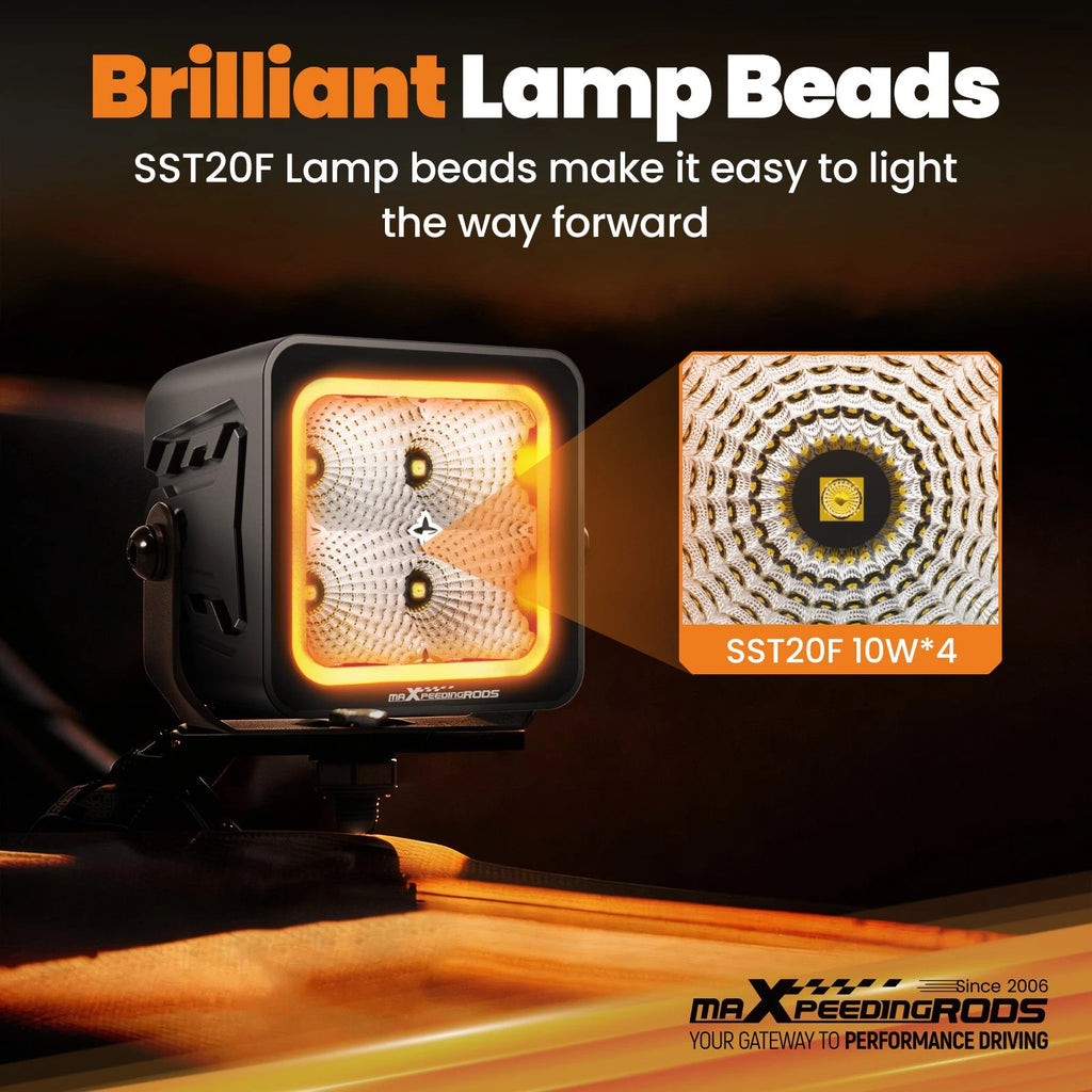 3.3" LED Work Light Pods for Jeep ATV Marine 4WD (IP67)