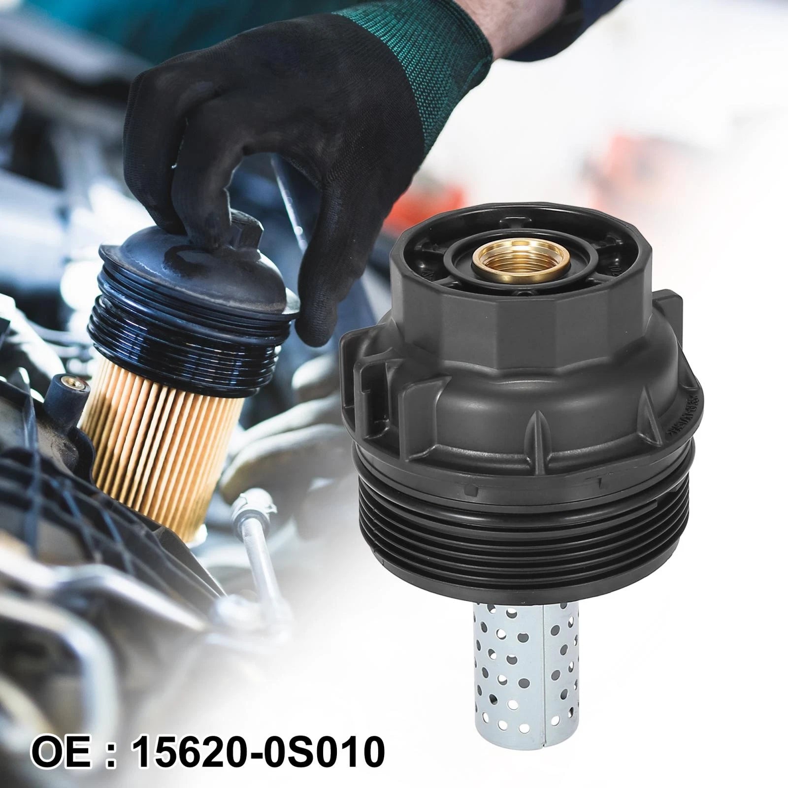 Oil Filter Cap Assembly for Toyota Lexus LX570 (2008–2021) 15620-0S010
