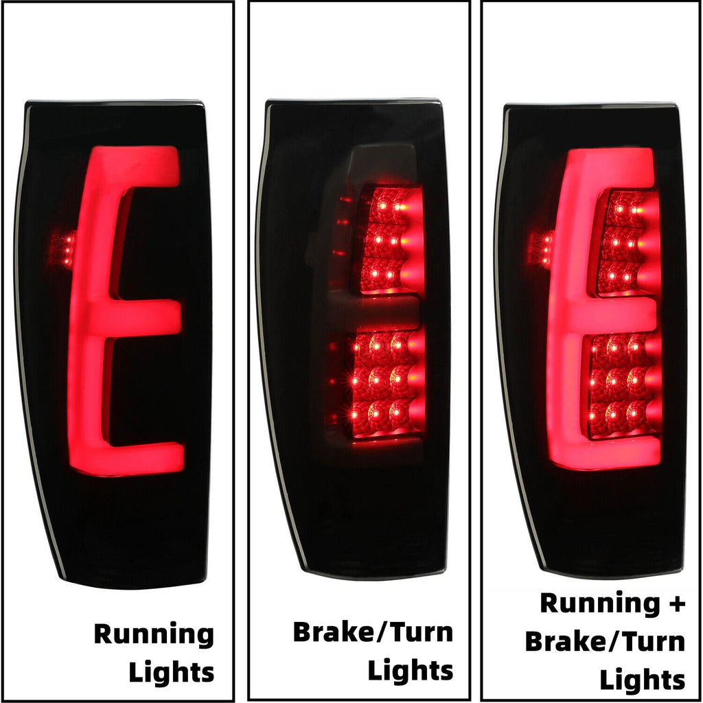 LED Tube Bar Tail Lights for Chevy Avalanche 1500 2500 (2002–2006)