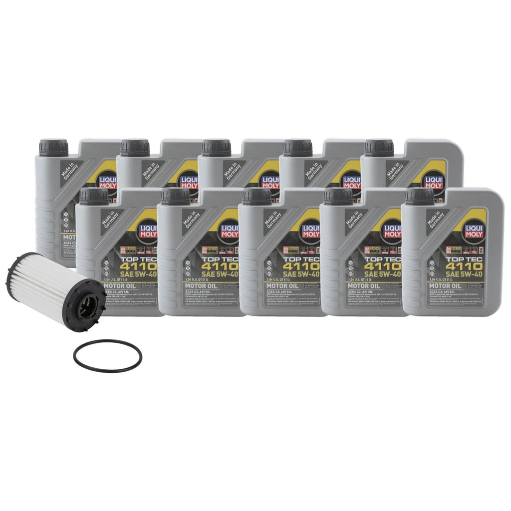 Liqui Moly Top Tec 4110 5W-40 Engine Oil Change Kit for RS Q8 S8 SQ7 (2019–2023)