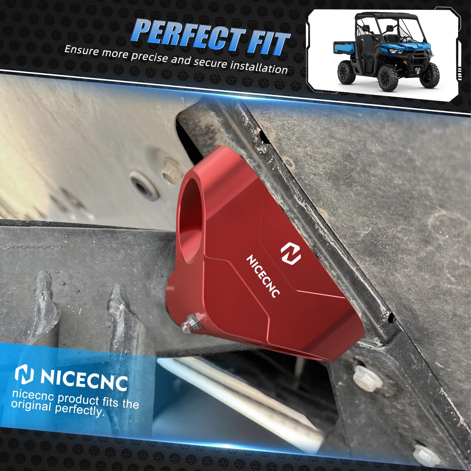 Dump Bed Hinge Support Pivot for Can-Am Defender HD10 HD5 HD7 HD8 HD9 (2016–2023)