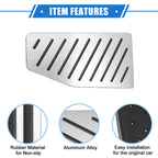 3 Pcs Gas Brake Foot Rest Pedal Cover for Toyota RAV4 (2019–2023) Silver Tone