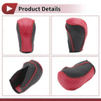 1 Pc Gear Shift Knob Cover for Mazda CX-5 (2013–2014) Black Red Faux Leather