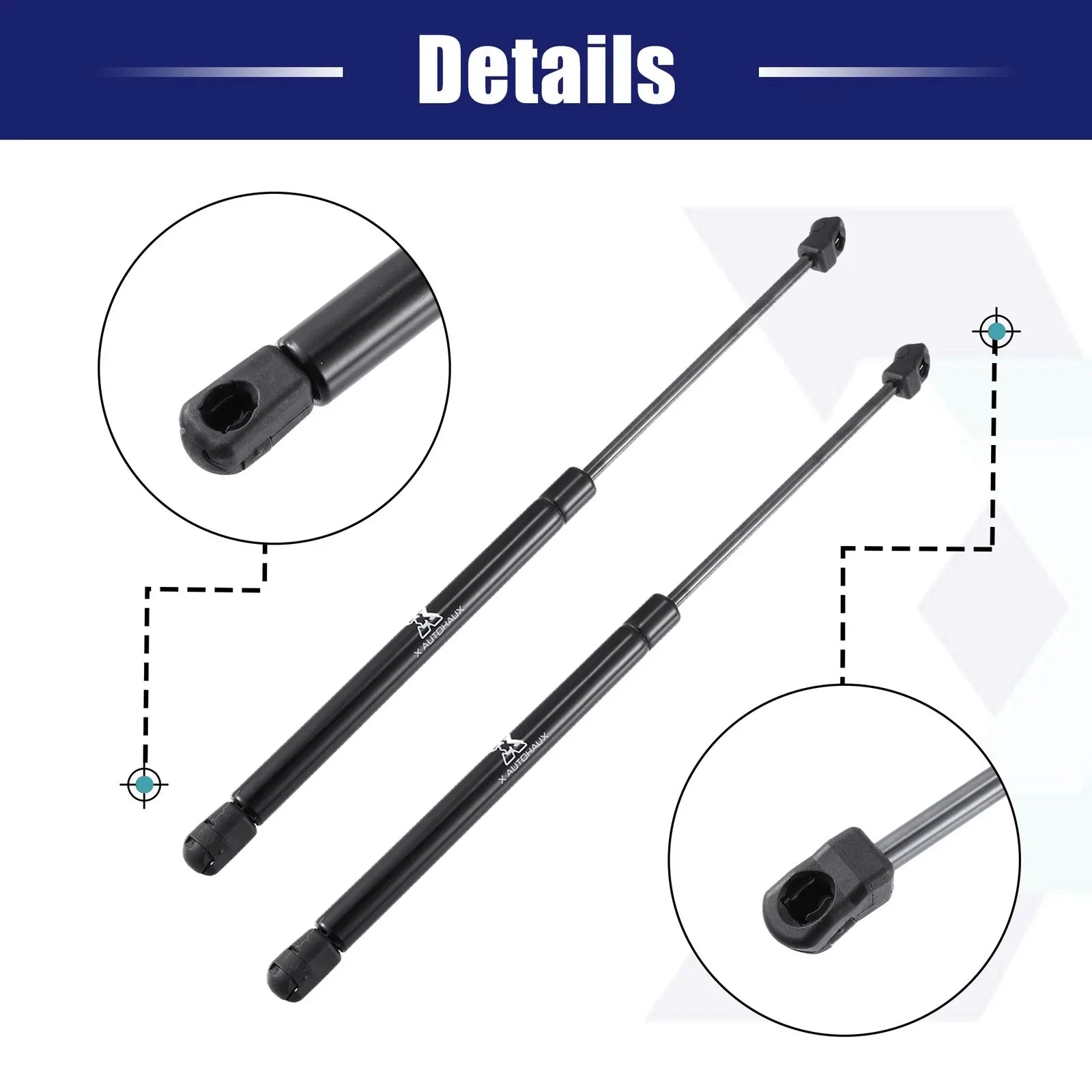2 x Front Hood Lift Supports for Hyundai Sonata (2015-2017)