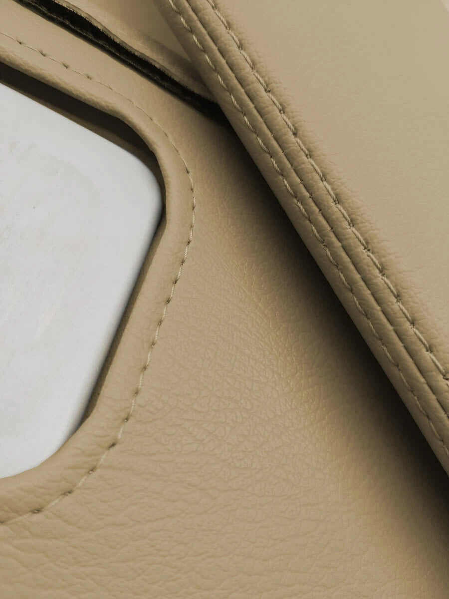 Sunvisors Cover Set for Toyota Corolla (2002–2008) Beige Tan PVC Leather