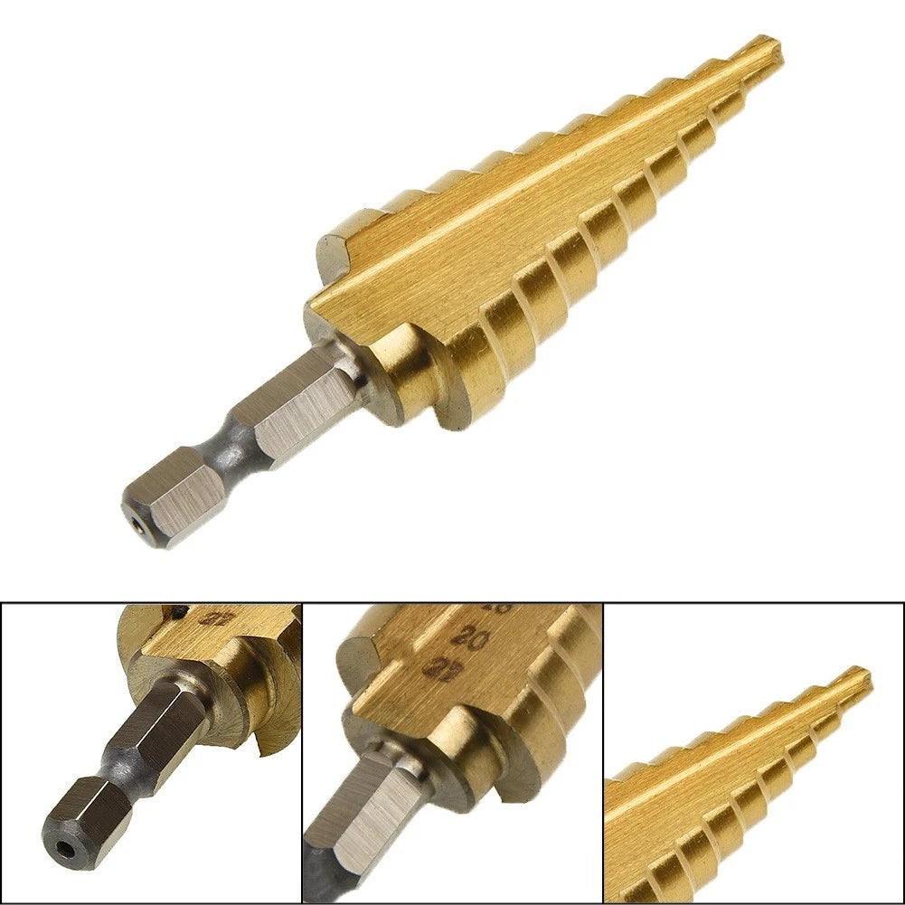 1pc 22mm Hex Cone Step Drill Bit for Sheet Metal (Fits )