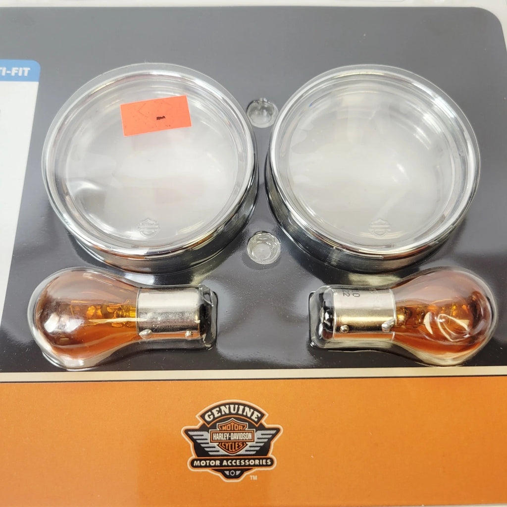 Bullet Turn Signal Clear Lens & Trim Ring for Harley-Davidson (2004–2004)