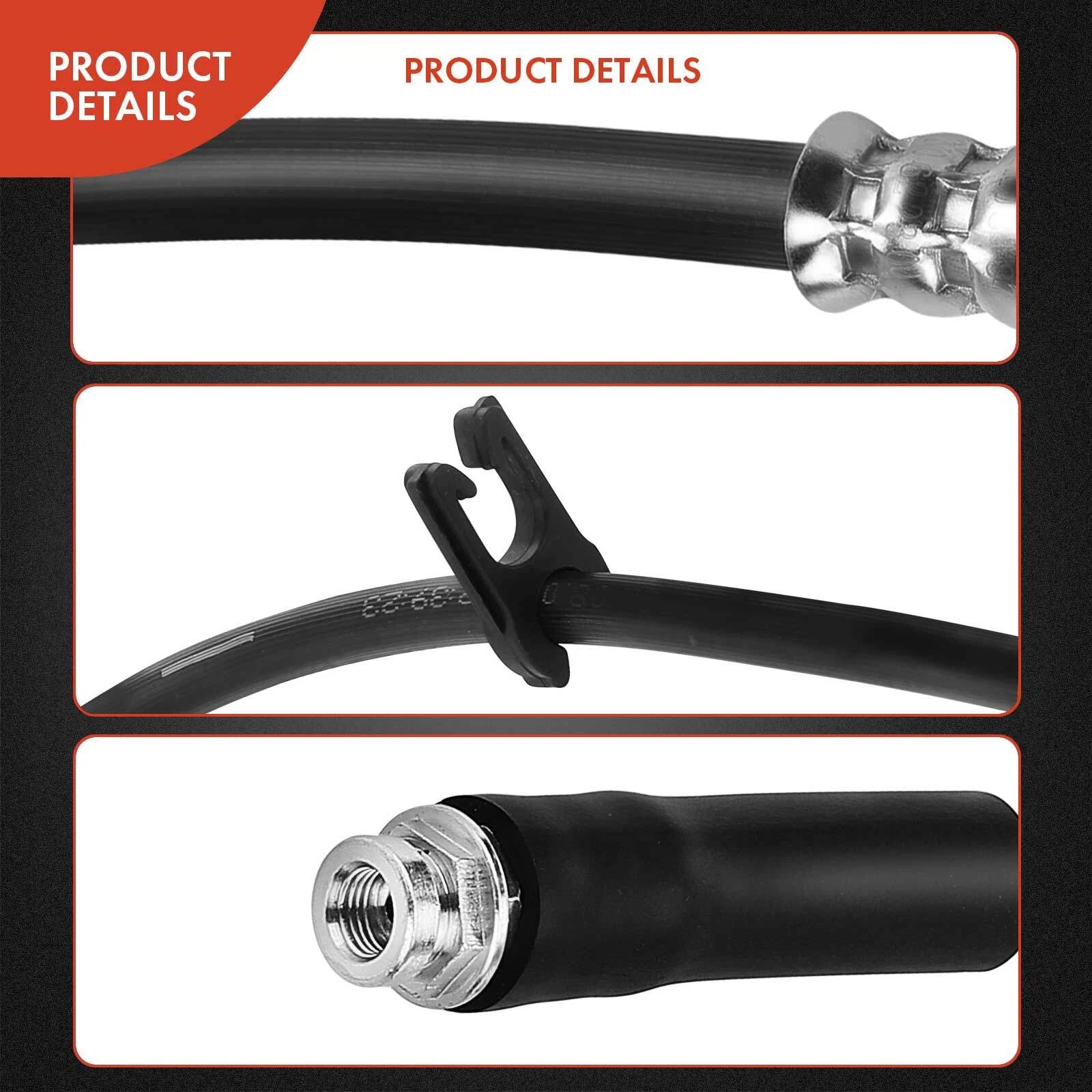 2X Rear Inner Brake Hydraulic Hose for Ford Ranger (2010–2011)