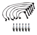 Denso Wire Set & 6 Double Platinum Spark Plugs for Hyundai Kia V6