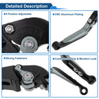 Brake Clutch Levers for Suzuki GSXR1000 (2009–2019) Black Titanium 1 Pair