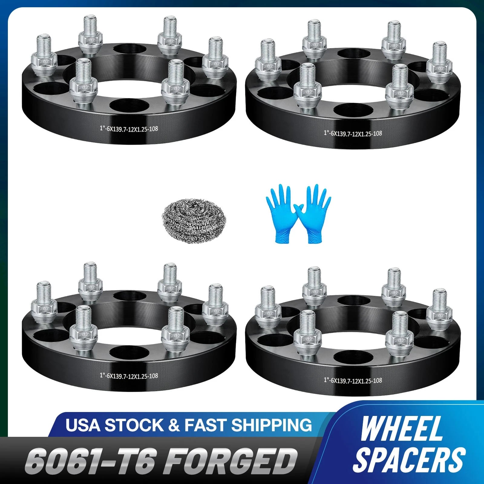 Set of 4 Wheel Spacers 1 Inch 6x5.5 for Nissan Titan Frontier Pathfinder