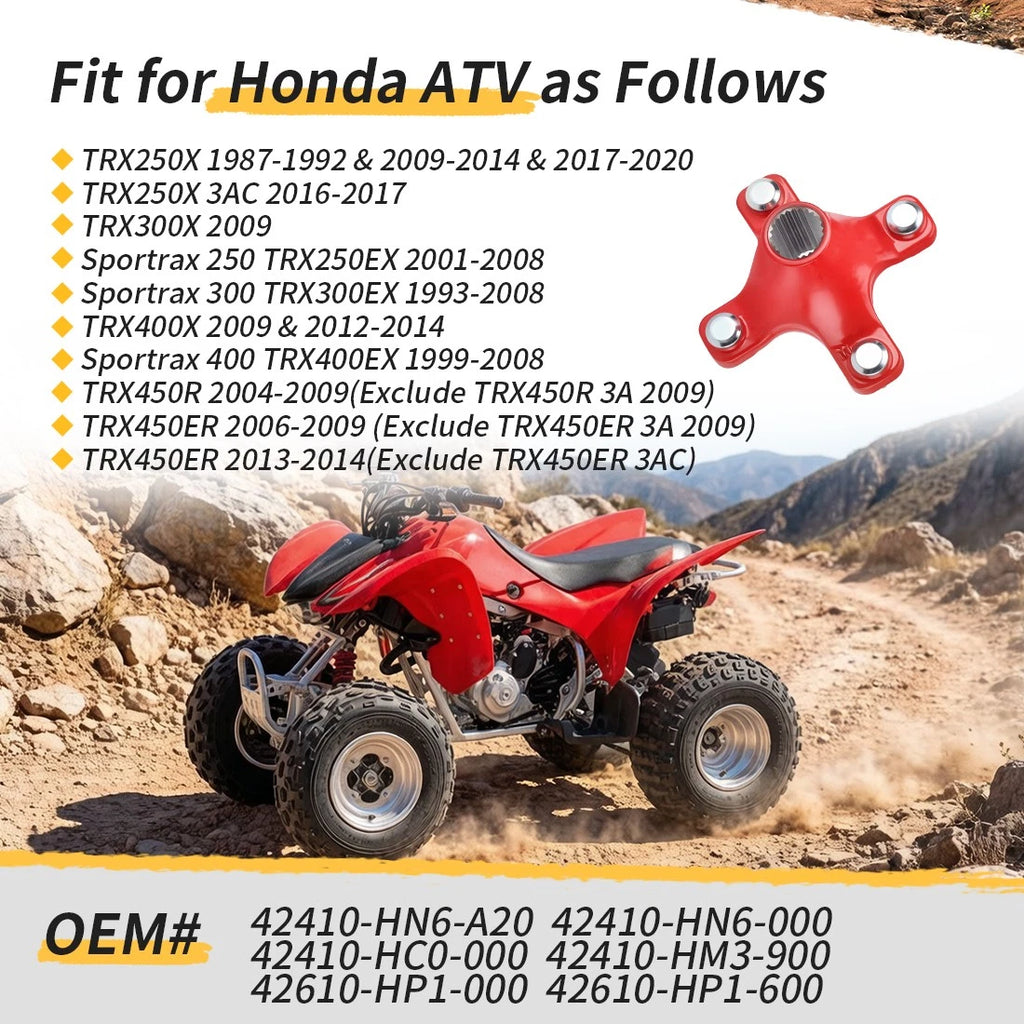 Red Rear Wheel Hub for Honda Sportrax 450 TRX450R TRX450ER (2004–2009, 2013–2014)