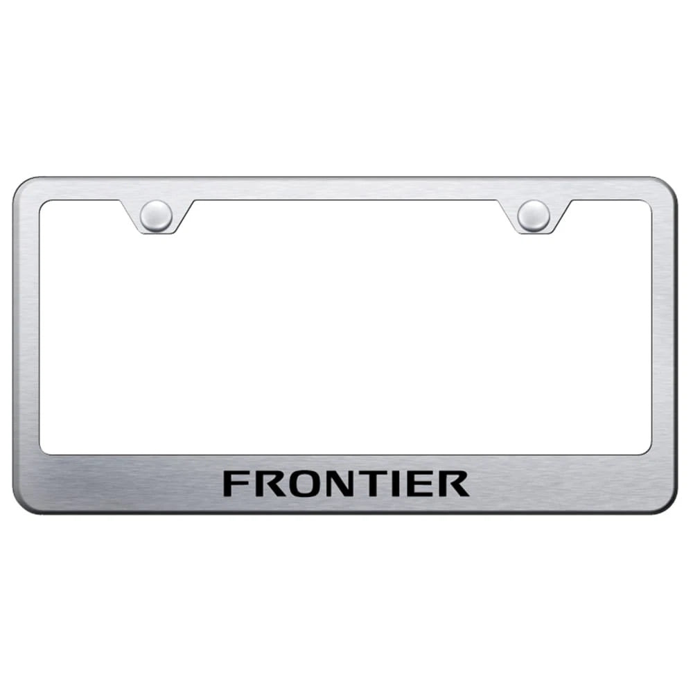 Brushed License Plate Frame - Officially Licensed for Nissan Frontier