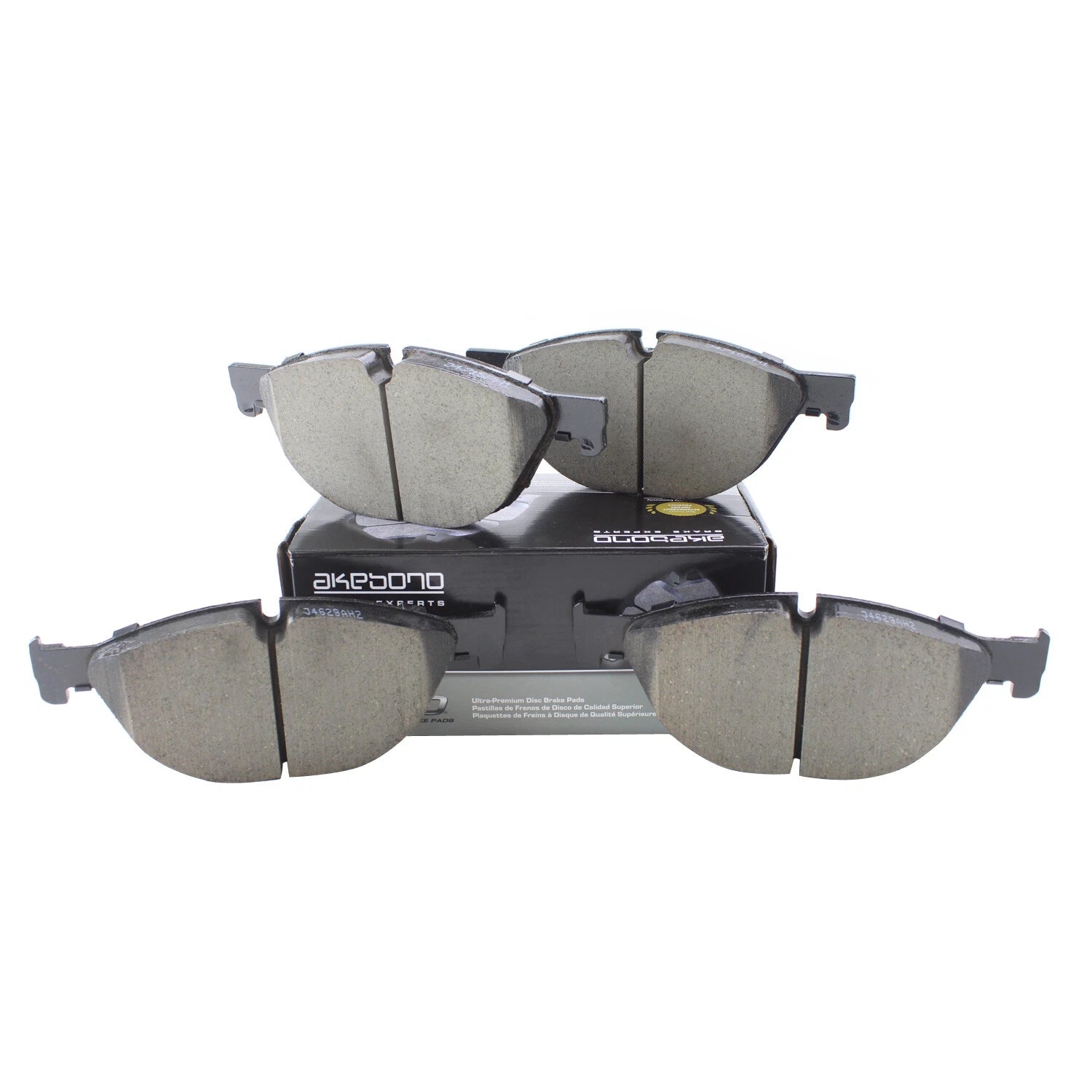 Set of 4 Akebono Euro Front Ceramic Slotted Brake Pads for BMW F02 F07 F10 F12 F13