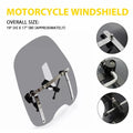 Large Clear Windshield for Yamaha V Star 650 1100 19"x17"