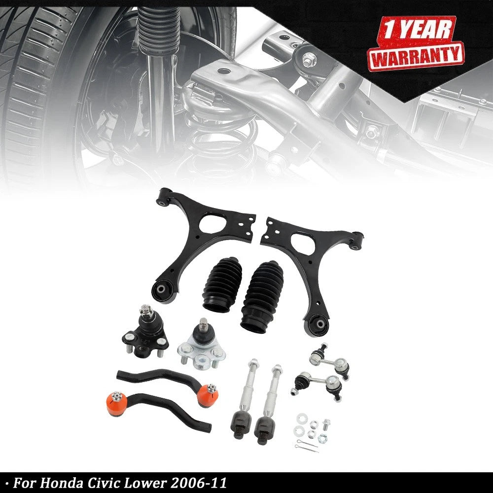 Set of 12 Control Arm Ball Joint Tie Rods for Honda Civic (2006–2011)