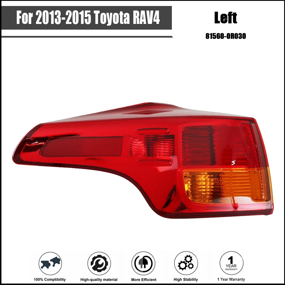 Left Halogen Tail Light Assembly for Toyota RAV4 (2013-2015)