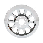 Chrome Outer Rear Pulley Cover Insert for Harley Softail Fat Boy (07-17)