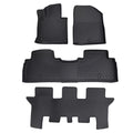3D Carpet Floor Mats for Kia Sorento (2016–2020) Black TPE Anti-Slip