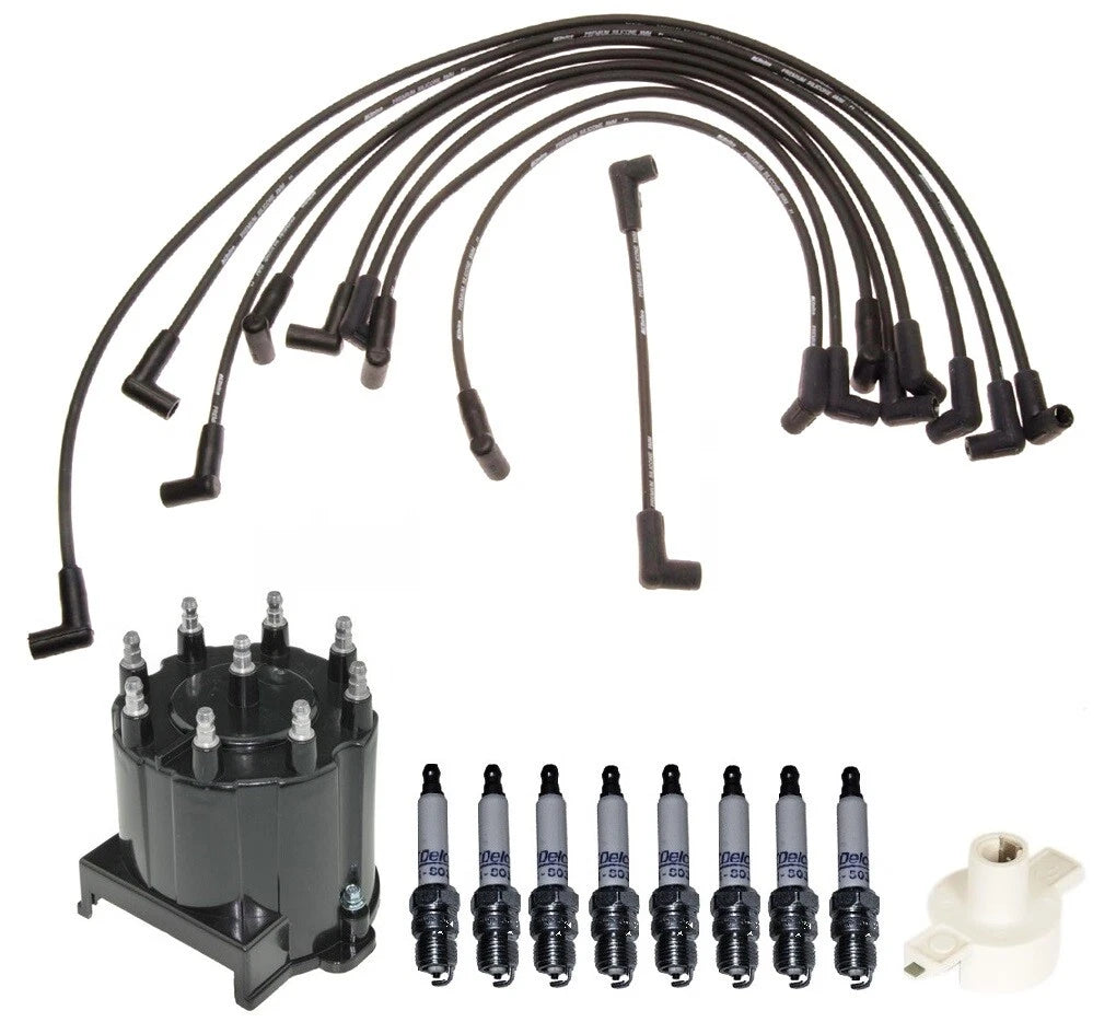 ACDelco Ignition Kit Set for Chevy G30 5.7L (Distributor Rotor, Cap, Wires, Plugs)
