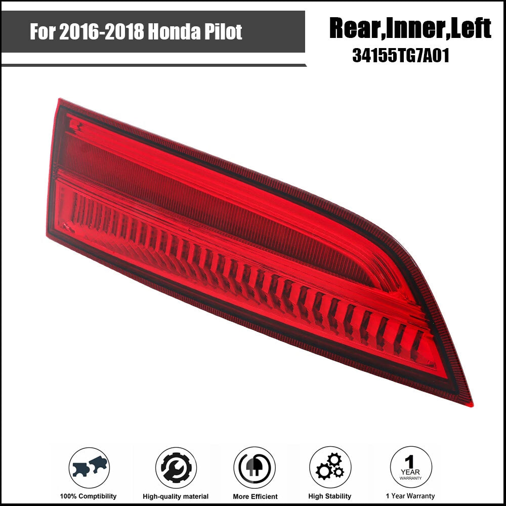 Halogen Tail Light for Honda Pilot (2016–2018) Smoke Lens