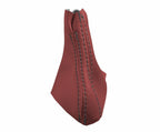 Leather Automatic Shift Boot Cover for Volvo XC90 (2003–2014) Red Black Stitch