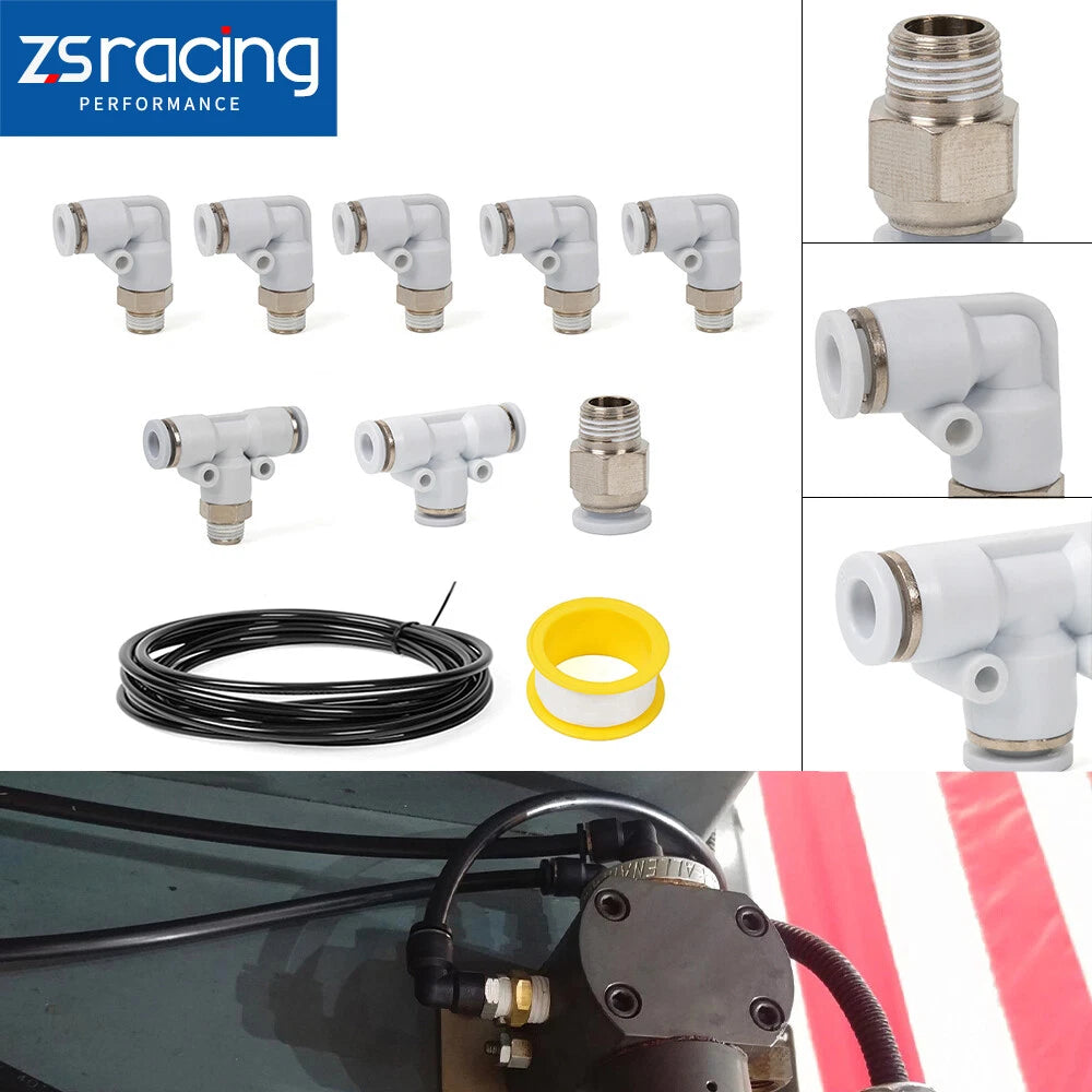 Set of 10 Air Hose Pipe Tube Connectors for Push to Connect Fittings