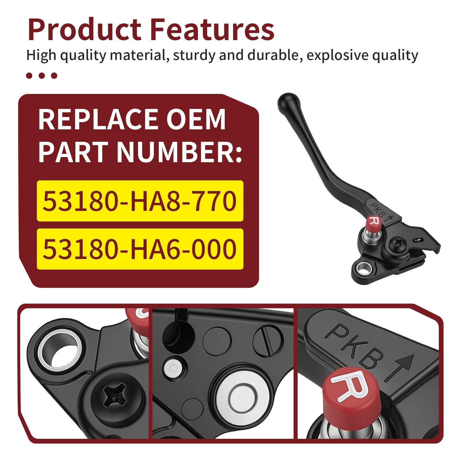 Left Hand Rear Brake Lever for Honda Foreman 500 TRX500FE/FM/FPE/FPM (2012–2014)