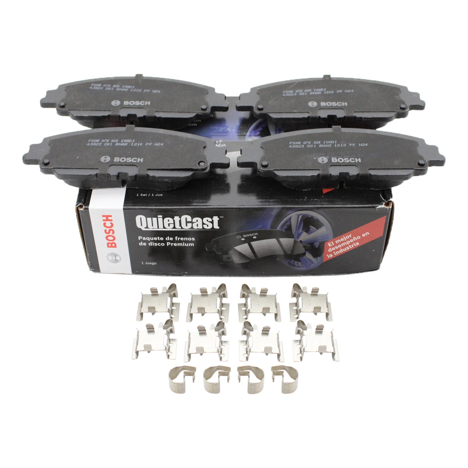 Set of 4 Bosch QuietCast Front Ceramic Brake Pads for ES300h ES350 Avalon Camry RAV4 (2013–2023)
