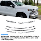 Chrome Grille Trim Molding Covers for Chevy Silverado 1500 LT RST (2019–2021)