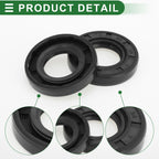 Set of 5 Oil Seal Ring for Rotary Shaft 20x38x7mm NBR Rubber