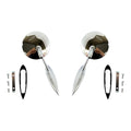 Door Side Mirrors Pair with Hardware for 1964-1965 Chevrolet Chevelle