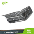 Set of 2 Front Upper Grille for Cadillac SRX (2010–2012) Black Chrome Honeycomb