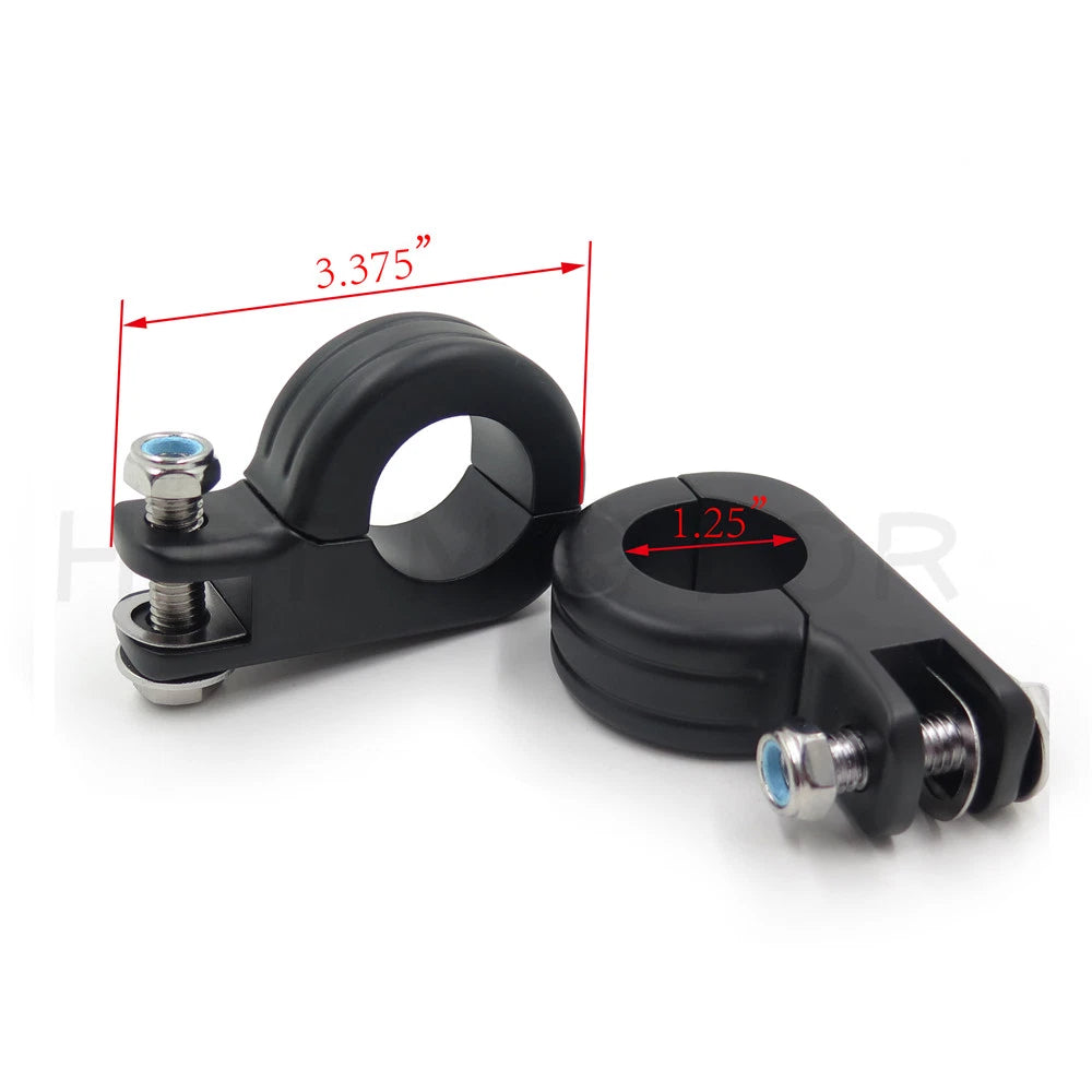 Highway Peg Mounts for 1.25" Crash Bar (Universal Fit)