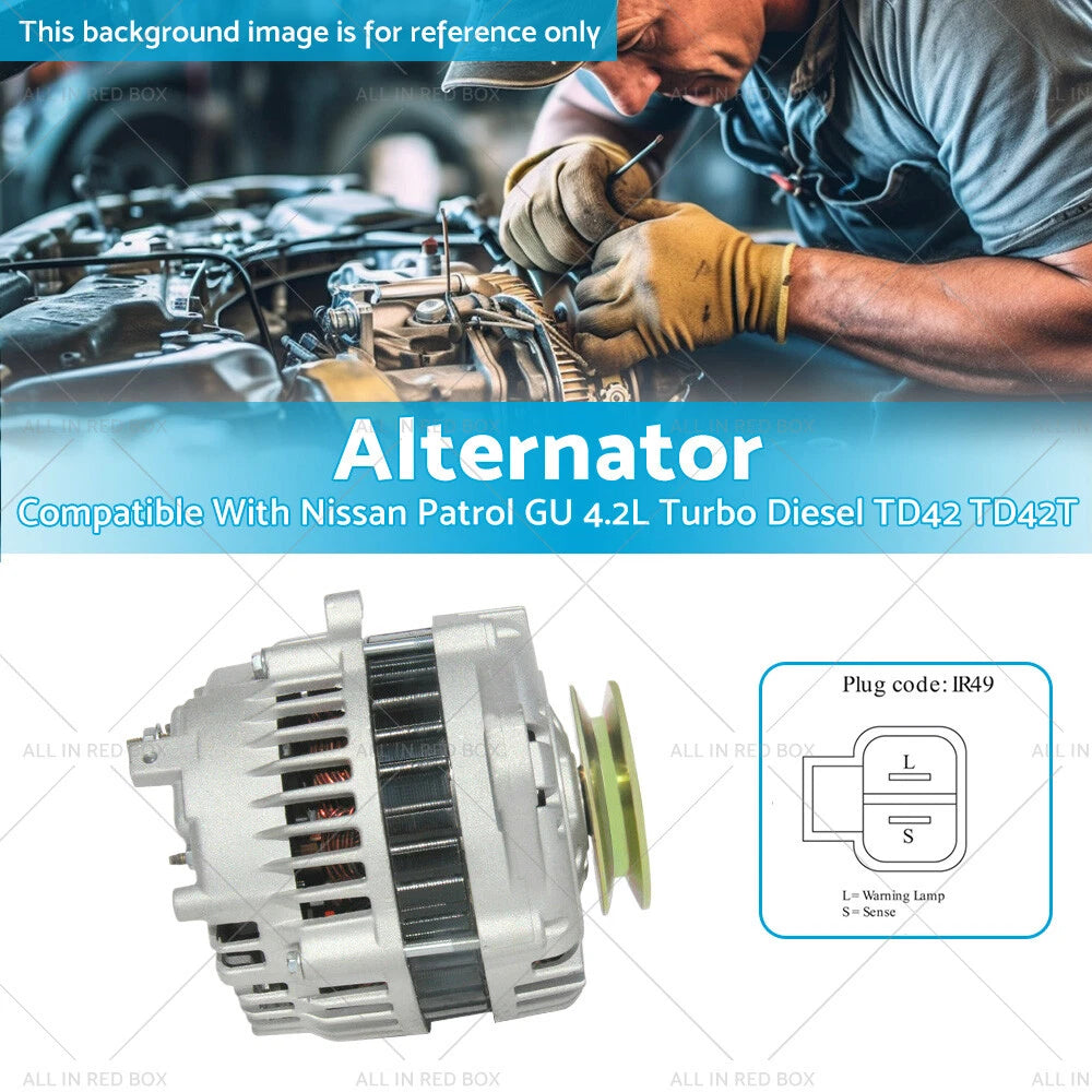 110A Alternator for Nissan Patrol GU Y61 4.2L TD42T Diesel (1997–2006)