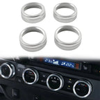 Silver AC Climate Control Ring Knob Trim for Toyota Tacoma (2016–2023)