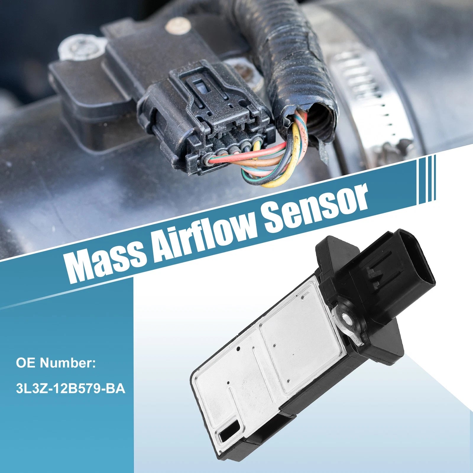 Mass Air Flow Sensor 3L3Z-12B579-BA for Ford F-250 F-350 Super Duty (2005–2010)