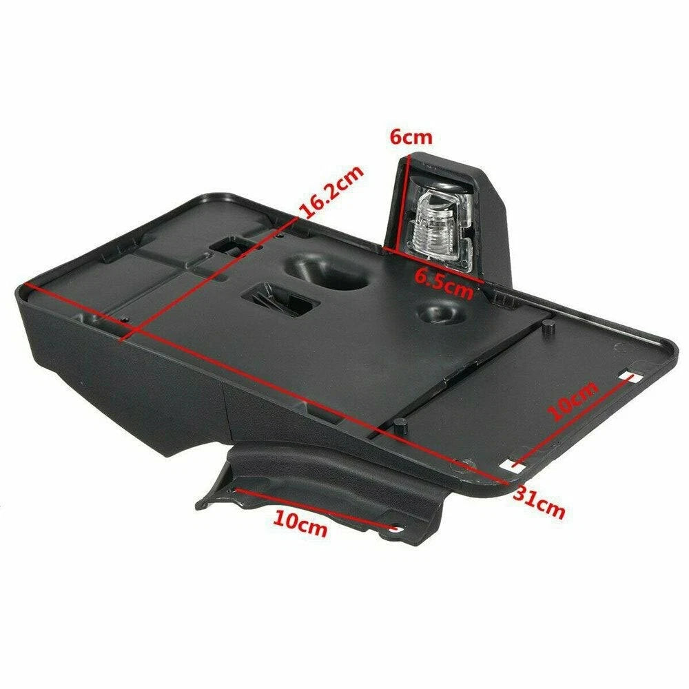 Rear License Plate Holder Mounting Bracket & Light for Jeep Wrangler JK (2007–2016)