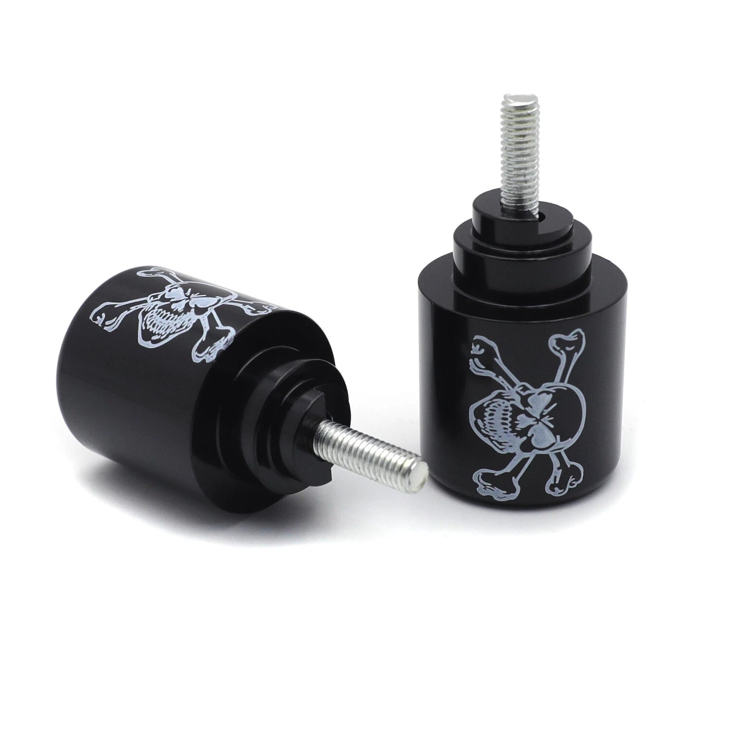 Skull Black Bar End for Honda CBR600RR CBR1000RR VFR800 RC51 CBR900RR