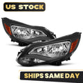 Halogen Headlights for Ford Focus (2012–2014) Left + Right Pair, Black
