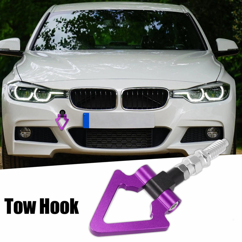 Tow Hook Triangle Ring for BMW 3 5 7 Series Z3 Z4 (Screw On, Purple)
