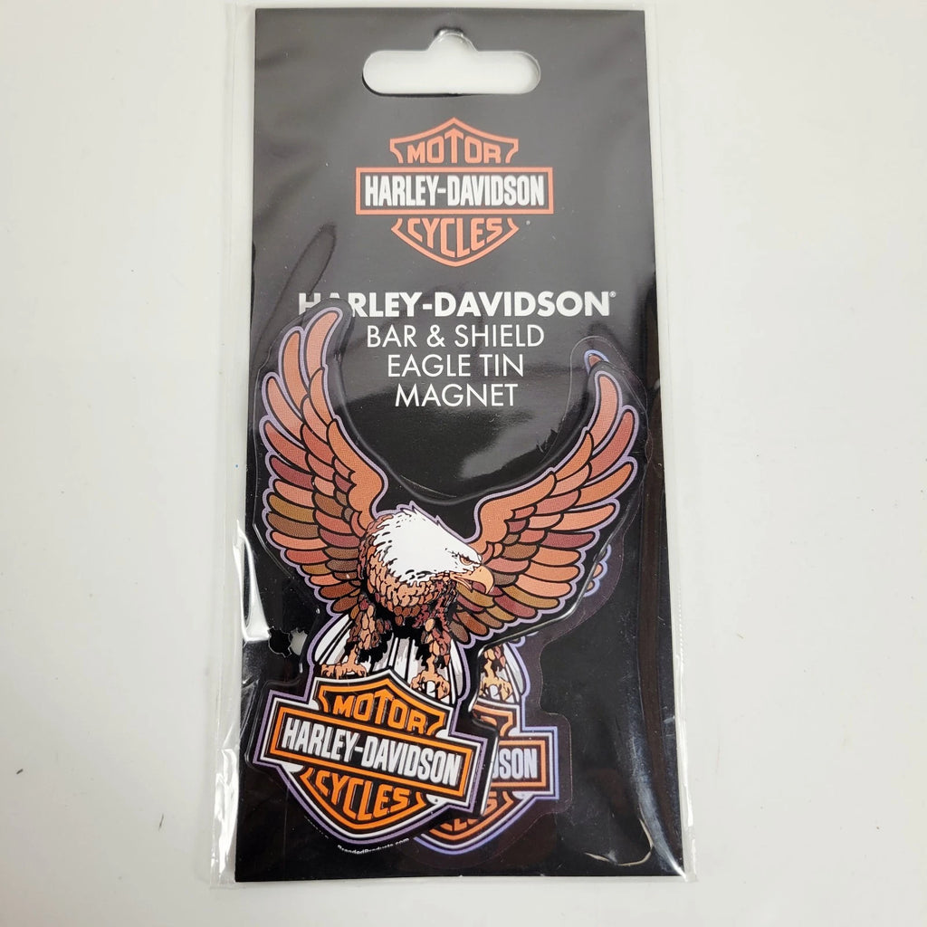 Eagle Tin Magnet for Harley-Davidson (Custom Shape, 2.7 x 3.5")