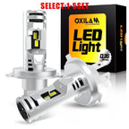 2X OXILAM H4 9003 LED Headlights 8000LM 6500K for