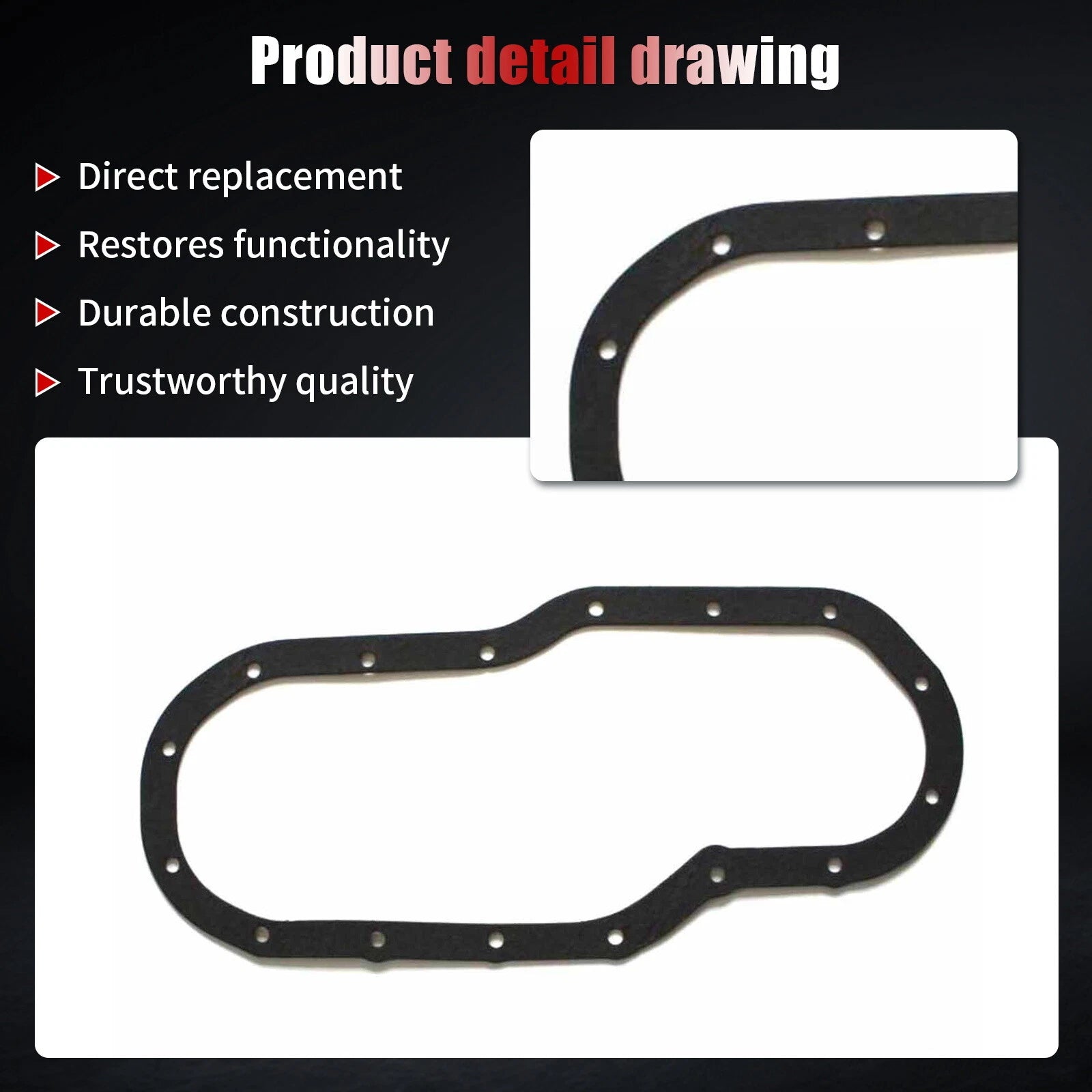 Engine Oil Pan Gasket for Toyota Tundra Sequoia (2007–2016)