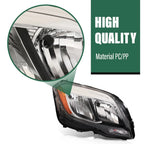 Halogen Headlights Set for Mercedes Benz GLK250 GLK350 (2013–2015)