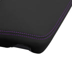 Leather Console Lid Armrest Cover for Dodge Challenger (2015–2020) Purple Stitch